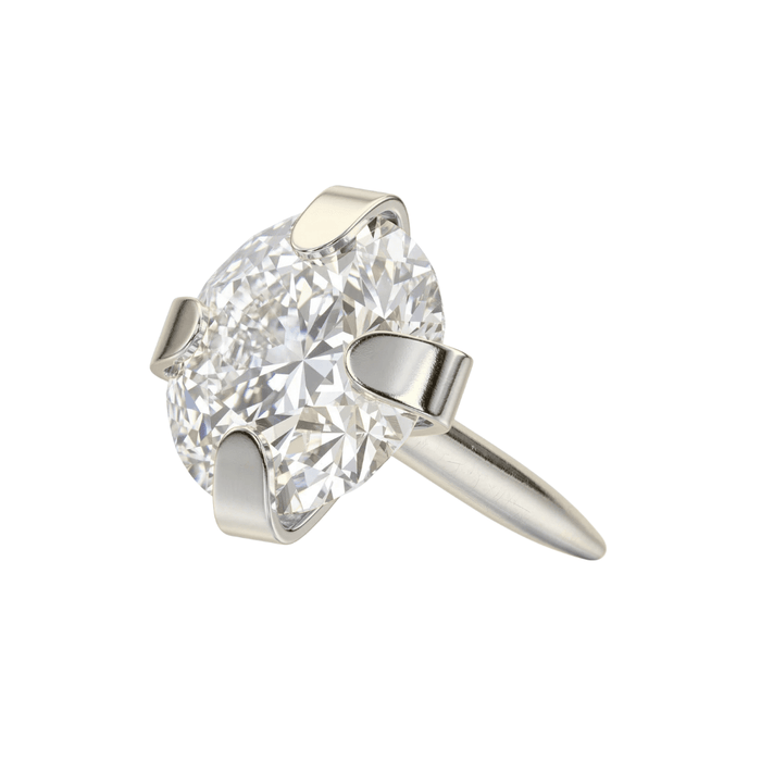 925 Sterling Silver Round CZ Jewelled Push-Fit Top