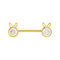 316L Surgical Steel Jewelled Bunny Nipple Bar
