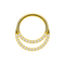 316L Surgical Steel Crescent Moon Crystal Hinged Segment Clicker Ring