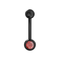 316L Surgical Steel Anodised Single Stone Belly Ring