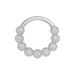 316L Surgical Steel Cubic Zirconia Studded Scallop Hinged Segment Clicker - Monster Piercing