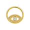 316L Surgical Steel Cubic Zirconia Jewelled Eye Hinged Segment Clicker Ring