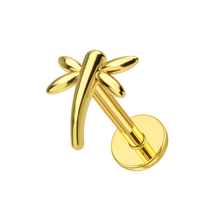 316L Surgical Steel Dragon Fly Internally Threaded Flatback Stud