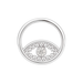 316L Surgical Steel Cubic Zirconia Jewelled Eye Hinged Segment Clicker Ring - Monster Piercing