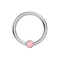 316L Surgical Steel Hinged Segment Ring With Bezel-Set Opal Stone