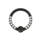 316L Surgical Steel Multi CZ Jewelled BCR Style Segment Clicker Ring