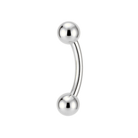 316L Surgical Steel Externally Threaded Ball End Curved Bar