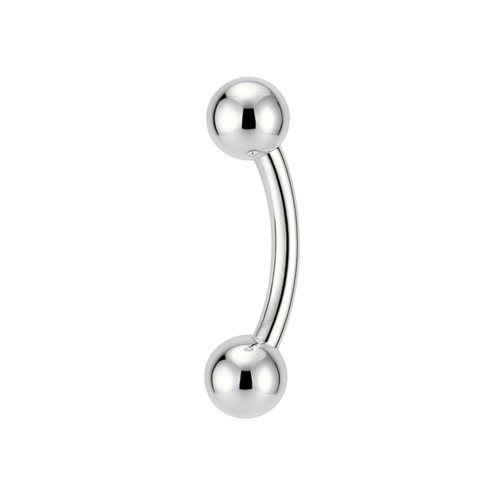316L Surgical Steel Externally Threaded Ball End Curved Bar - Monster Piercing