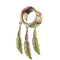 316L Surgical Steel Rainbow Dangling Leaves Double Flare Tunnel