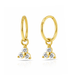 925 Sterling Silver Tri CZ Jewelled Drop Hinged Clicker Earrings Fashion Earrings