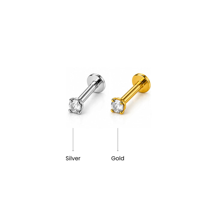 14K Gold with Lab Grown Diamond Jewelled Push Fit Top