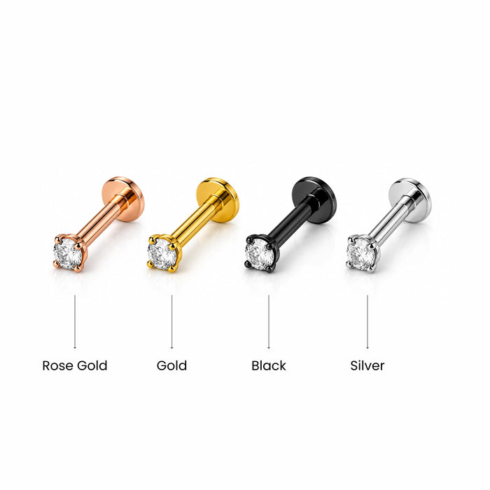 316L Surgical Steel Internal Threaded Cartilage Helix Tragus Piercing Stud United Kingdom