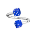 316L Surgical Steel Spiral Barbell with UV Dice - Monster Piercing