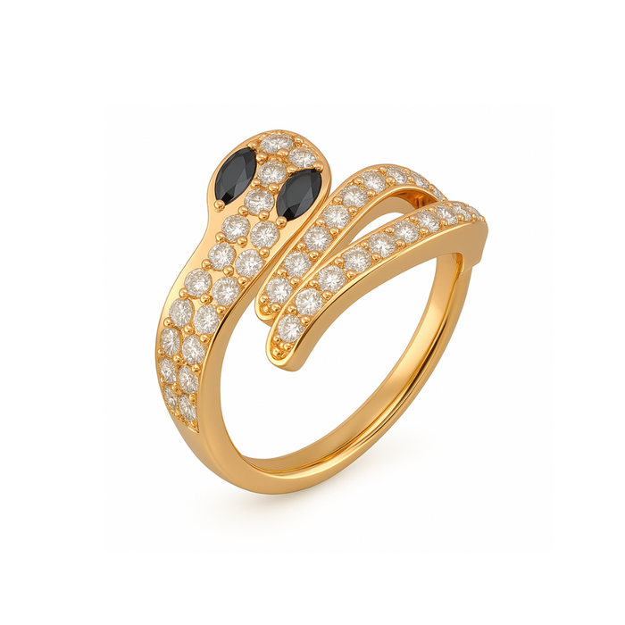 316L Surgical Steel CZ Jewelled Snake Hinged Segment Clicker