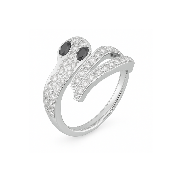 316L Surgical Steel CZ Jewelled Snake Hinged Segment Clicker