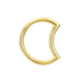 14K Gold Crescent Segment Clicker Ring - Monster Piercing