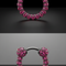 Monster Pink Gemmed Circular Barbell