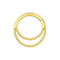 14K Gold Twisted Double Ring Segment Clicker Ring