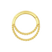 14K Gold Twisted Double Ring Segment Clicker Ring - Monster Piercing