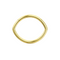 14K Gold Oval Shape Segment Clicker Ring