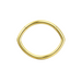 14K Gold Oval Shape Segment Clicker Ring - Monster Piercing