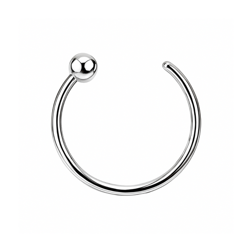 14K Gold Open Hoop Nose Ring - Monster Piercing