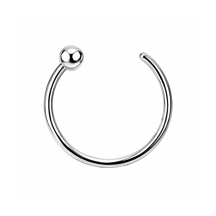 14K Gold Open Hoop Nose Ring - Monster Piercing