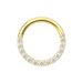 14K Gold Continuous CZ Jewelled Segment Clicker Ring - Monster Piercing