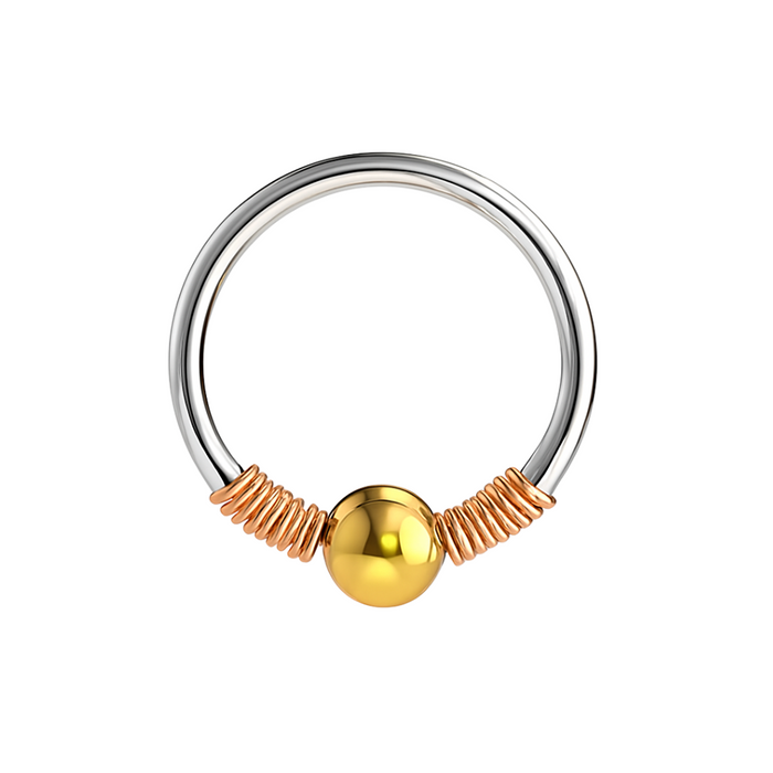 316L Surgical Steel 18G BCR Hinged Segment Ring