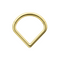 14K Gold Teardrop Hinged Segment Clicker Ring