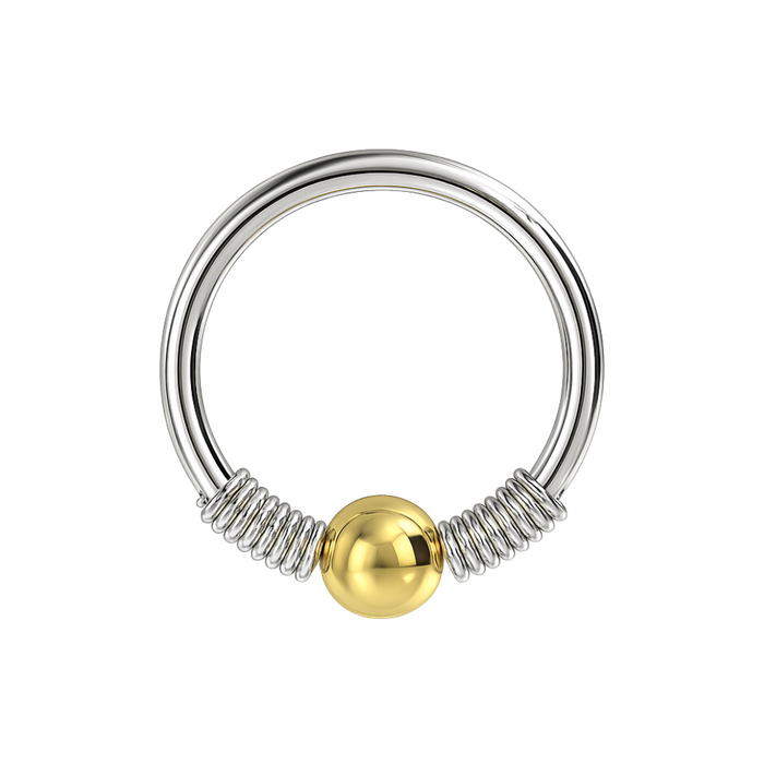 316L Surgical Steel 18G BCR Hinged Segment Ring