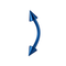 316L Surgical Steel PVD 16G Curved Bar With Cone