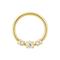 14K Gold Triple CZ Hinged Segment Clicker Ring