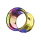 316L Surgical Steel Double Flared Rainbow Internally Threaded Tunnel