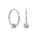 316L Surgical Steel Hinged Sleeper Earrings Hoops with Bead Ball United Kingdom