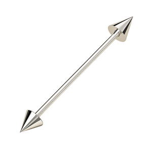316L Surgical Steel Industrial Straight Barbell With Cone