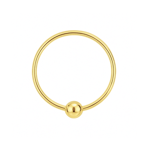 14K Gold BCR Nose Hoop Ring