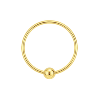 9K Gold BCR Hoop Nose Ring - Monster Piercing