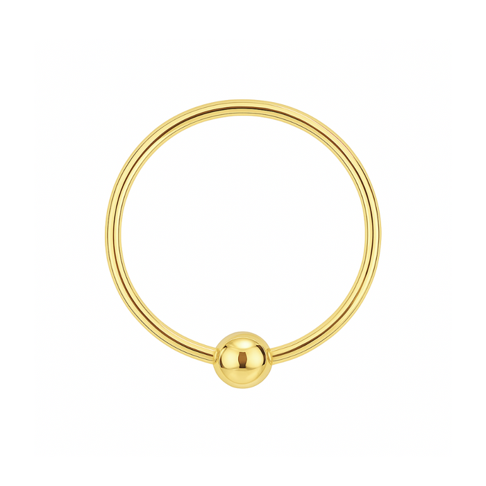9K Gold BCR Hoop Nose Ring - Monster Piercing
