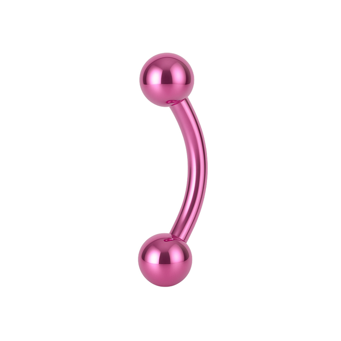 316L Surgical Steel Coloured Curved Bar With Ball - Monster Piercing