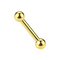 14K Gold Straight Tongue Barbell with Ball