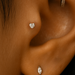 14K Gold Heart Head and BioFlex Stud - Monster Piercing
