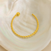 9K Gold Twisted Open Hoop Nose Ring - Monster Piercing