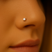 9K Gold Claw-Set Moissanite Stone Screw Nose Stud - Monster Piercing