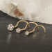 9K Gold Claw Set Round Lab Grown Diamond Nose Screw Stud - Monster Piercing