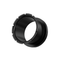 316L Surgical Steel Black Groove and Flare Flesh Tunnel