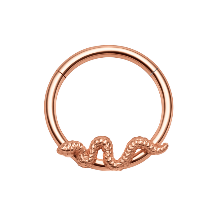 316L Surgical Steel Slithering Snake Hinged Segment Ring