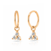 925 Sterling Silver Tri CZ Jewelled Drop Hinged Clicker Earrings Fashion Earrings
