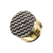 316L Surgical Steel Gold PVD Plated Cut-Out ZigZag Screw Fit Flesh Tunnel