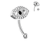 316L Surgical Steel Evil Eye Eyebrow Banana Ring